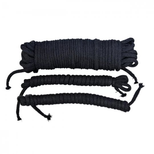 Lano na bondage BAD KITTY sada 3 ks black