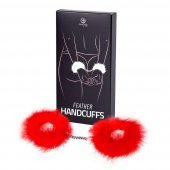 Pouta p��ov� SECRET HANDCUFFS red marabou