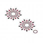 N�lepky GLORIA glittering jewelry black and red 2 ks