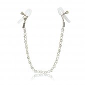 Sk�ipce na bradavky CalExotic Crystal Chain Nipple Clamps silver