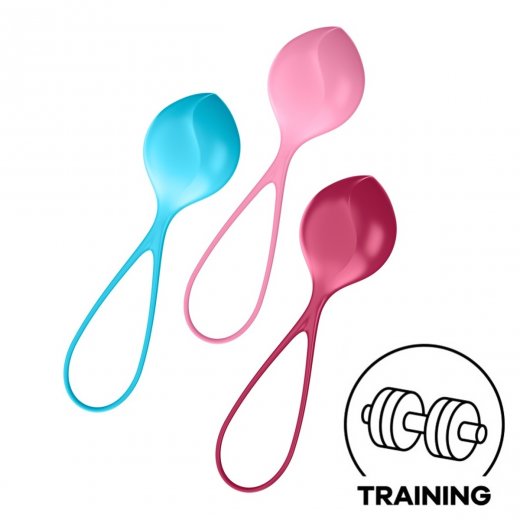 Sada vagin�ln�ch �inek SATISFYER STRENGTHENING BALLS SINGLE barevn�