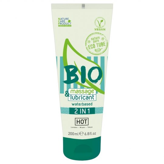 Lubrika�n� gel HOT BIO waterbased 2in1 200 ml