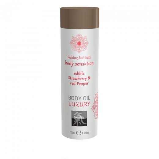 Olej mas�n� Shiatsu Edible Strawberry & Red Pepper 75 ml