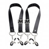 Sk�ipce na klitoris Master Series Spread Labia Spreader Straps with Clamps