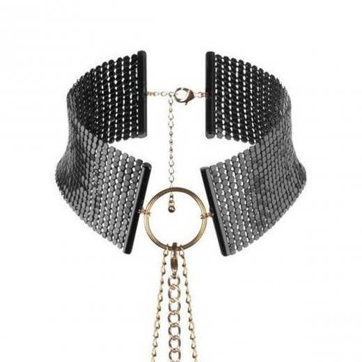 Obojek BIJOUX INDISCRETS D�SIR M�TALLIQUE COLLAR black