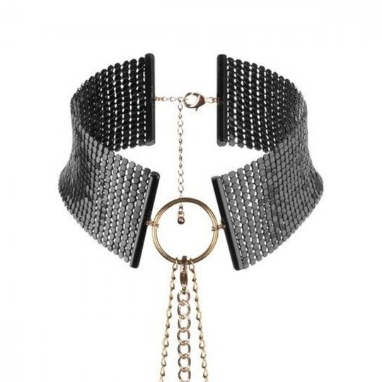 Obojek BIJOUX INDISCRETS D�SIR M�TALLIQUE COLLAR black