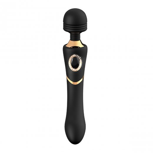 Mas�n� hlavice a vibr�tor 2v1 CLEOPATRA Wand Massager black