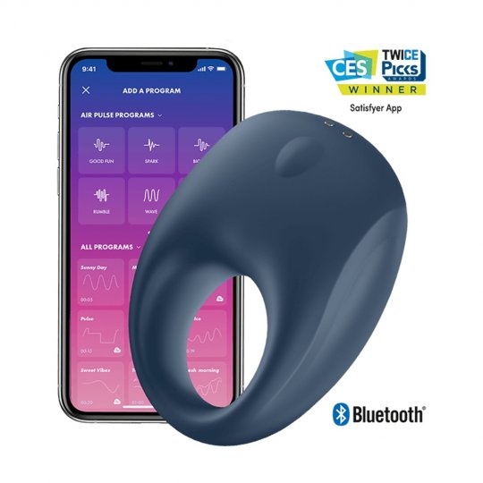Krou�ek na penis SATISFYER STRONG ONE modr�