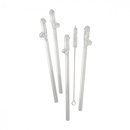 Sada sklen�n�ch br�ek Glass Drinking Straw Willy