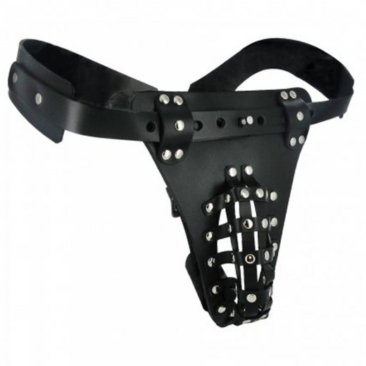 P�s cudnosti STRICT Safety Net Male Chastity Belt with Anal Plug Harness