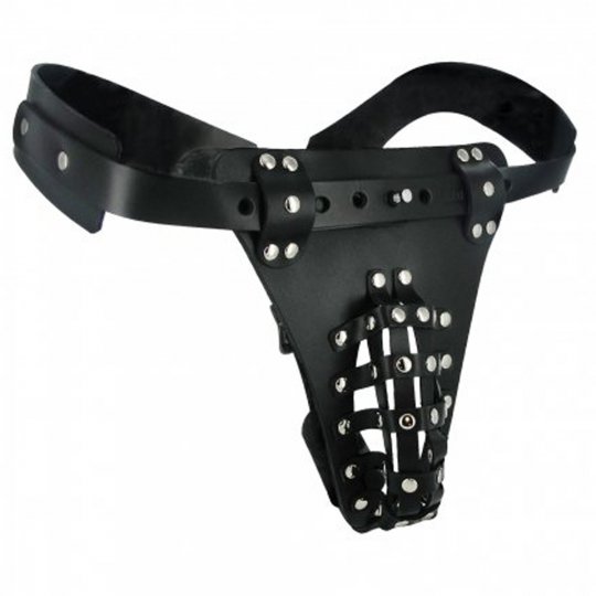 P�s cudnosti STRICT Safety Net Male Chastity Belt with Anal Plug Harness