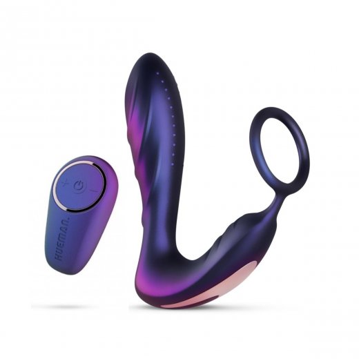 Kol�k an�ln� HUEMAN Black Hole Anal Vibrator With Cockring modr�
