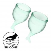 Menstrua�n� kal�ky SATISFYER FEEL SECURE MENSTRUAL CUP sv�tle zelen�