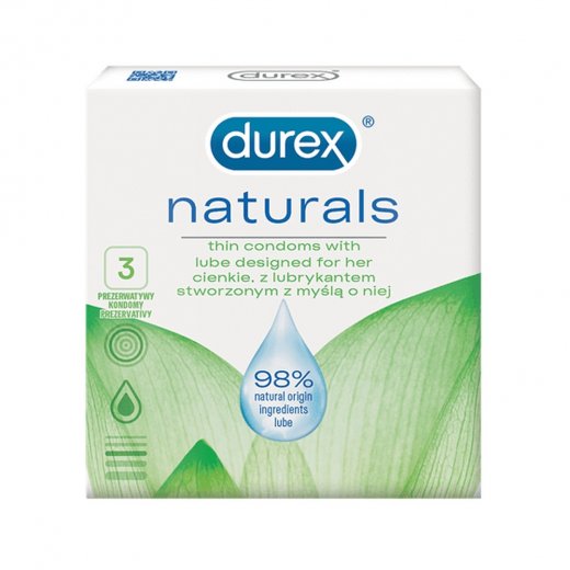 Kondom Durex Naturals 3 ks