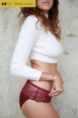 SAYU Menstrua�n� kalhotky N�zk� s krajkou bord�
