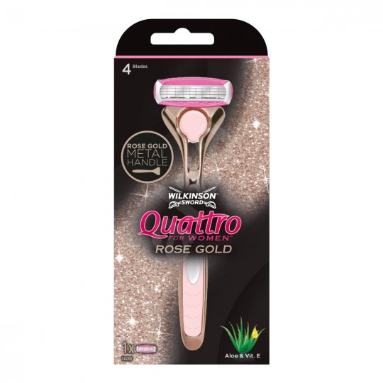 Holic� strojek WILKINSON Sword Quattro Rose Gold pro �eny + 1 ks hlavice
