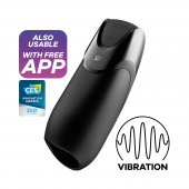 Masturb�tor SATISFYER MEN+ Connect App vibra�n� �ern�