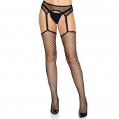 Pun�ochy Leg Avenue Net stockings with garter belt �ern�