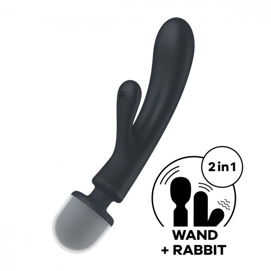 Mas�n� hlavice a vibr�tor 2v1 SATISFYER Triple Lover �ed�