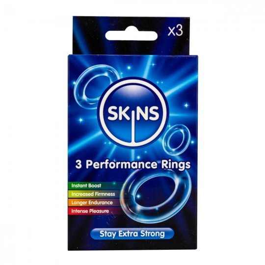 Sada krou�k� na penis Skins Performance Ring 3 ks transparentn�