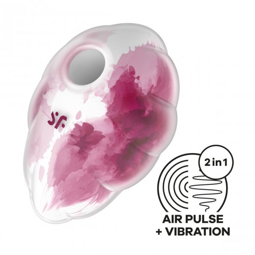 Stimul�tor klitorisu SATISFYER Cloud Dancer �erven�