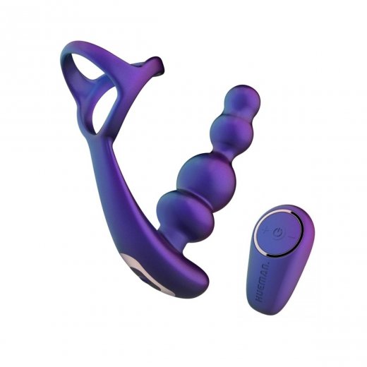 Kol�k an�ln� HUEMAN Stellar Force Butt Plug with Cockring modr�