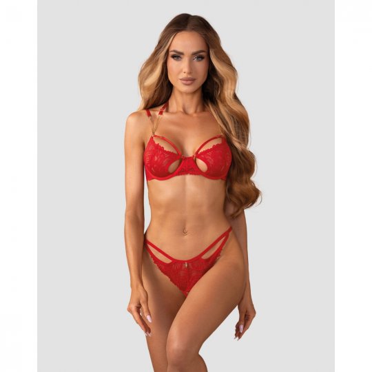 Souprava Obsessive Matildea 2 PC Crotchless �erven�