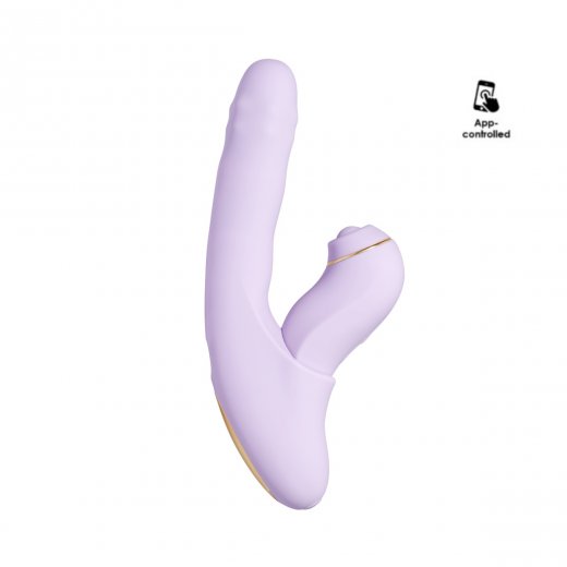 Vibr�tor Svakom Duoglow Thrusting Beaded With Pulsating Stimulator fialov�